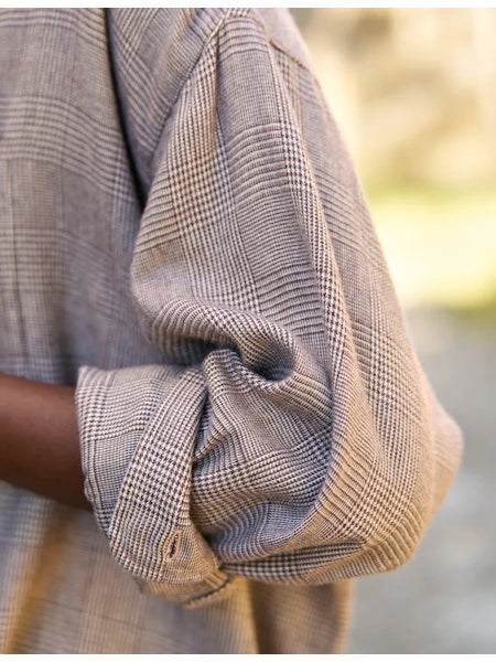 Frank & Eileen - Brown Herringbone Barry Tailored Button-Up Shirt