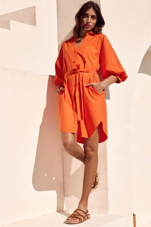 Brochu Walker - Tangerine Kate Belted Dress