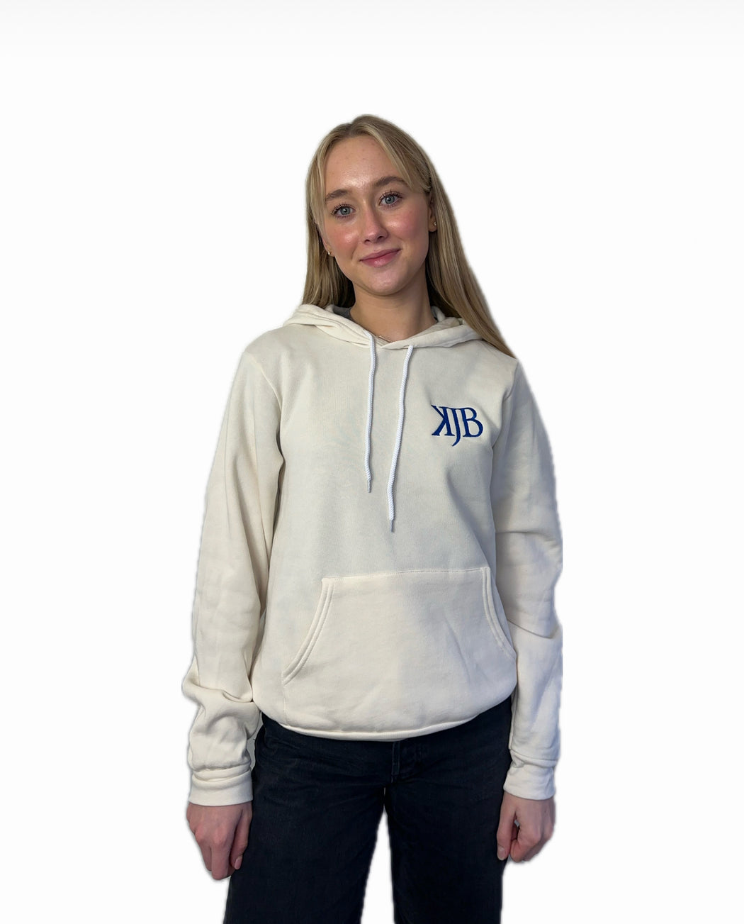 KJB Hoodie - in Cream/Blue