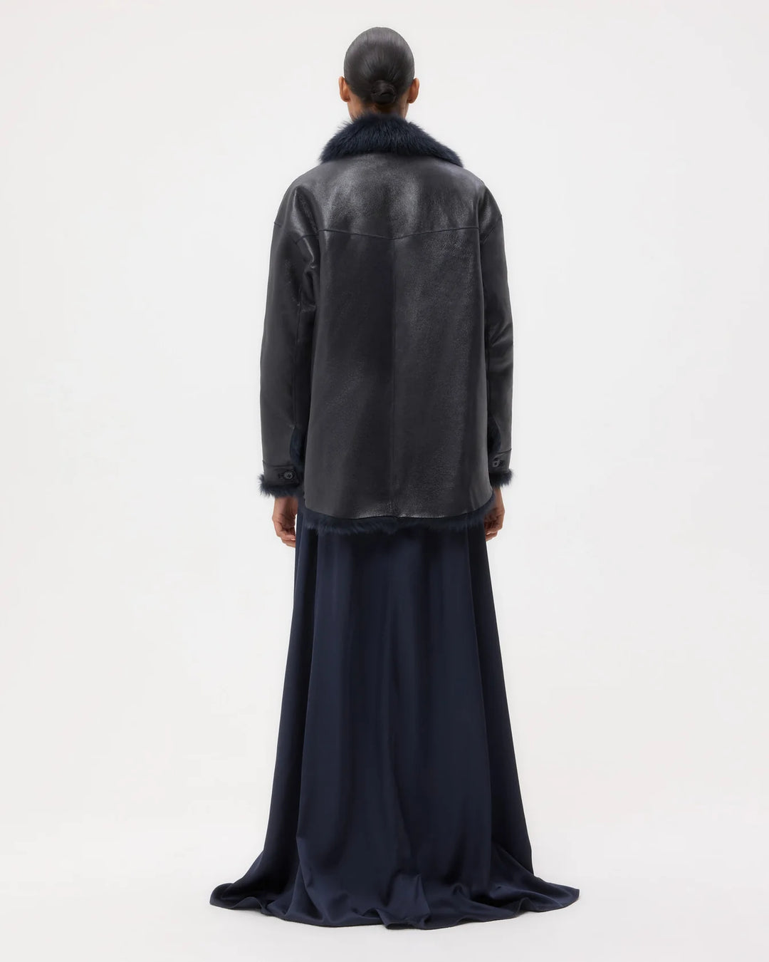 TWP - Aspen Shearling Coat in Midnight