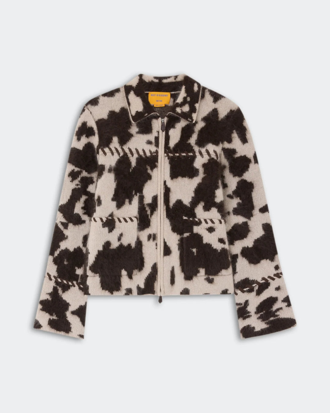 Guest in Residence - Cowhide Grizzly Jacket Oatmeal/Burnt Cocoa