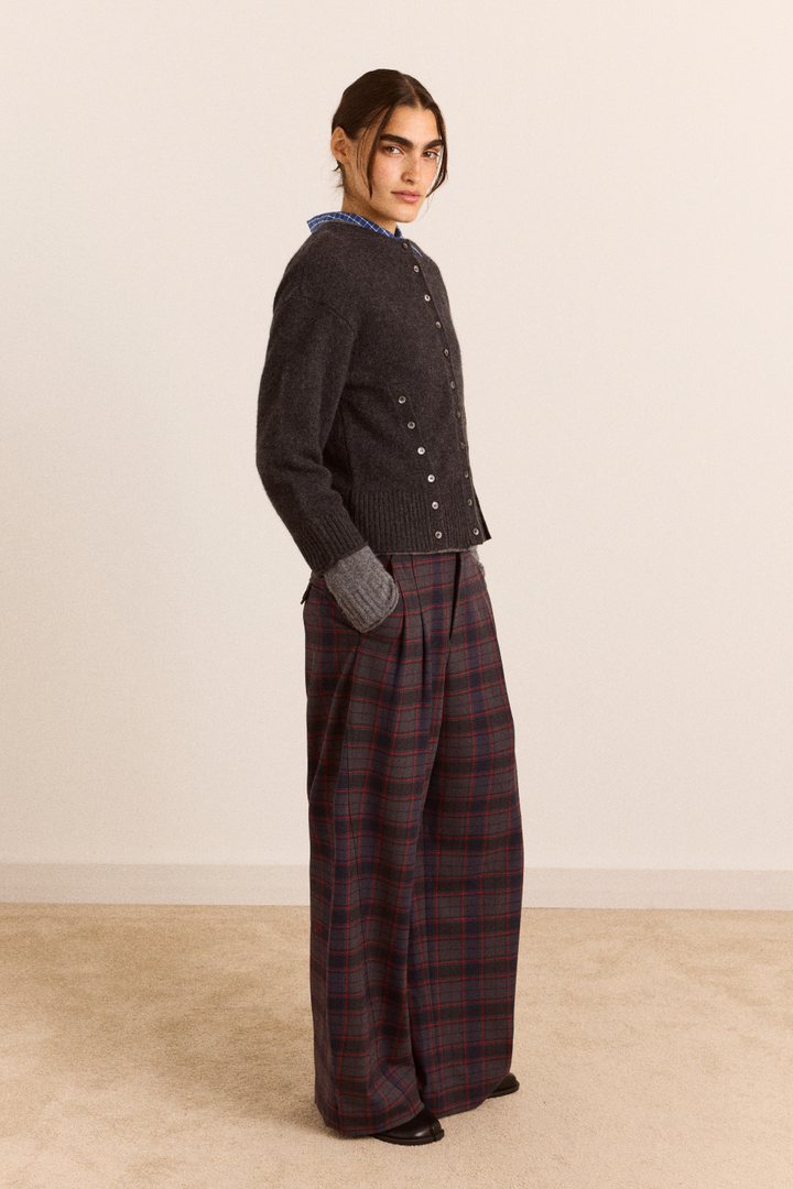Damson Madder - Hailey Trouser in Sirius Checker - Kalifornia Jean Bar