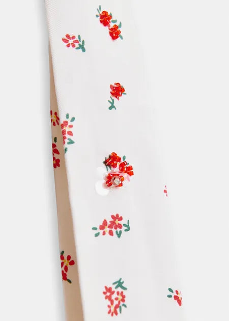 Essentiel Antwerp - White Red Green Rhinestone Tie