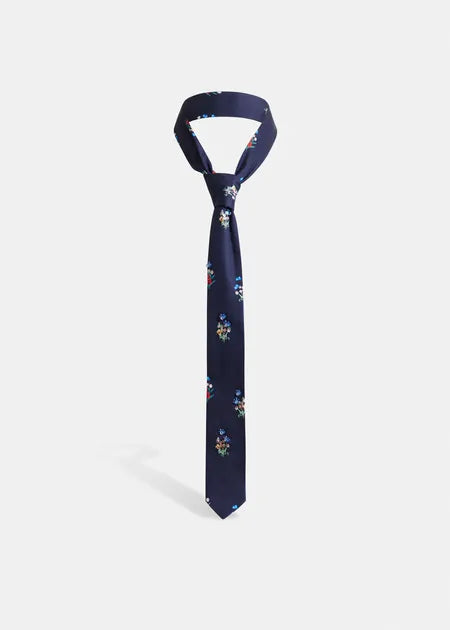 Essentiel Antwerp - Dark Blue Multi Embellished Tie