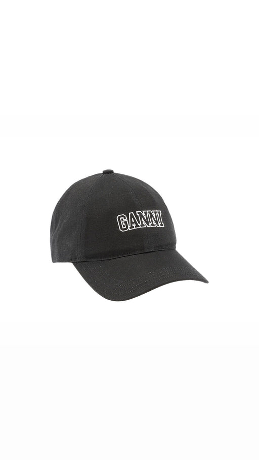 Ganni - Black Embroidered Cap