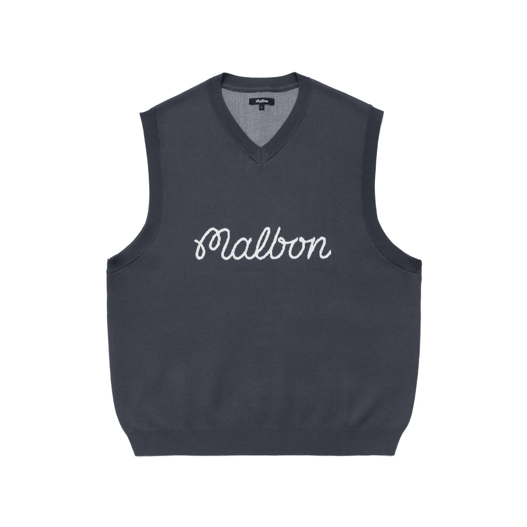 Malbon - Nettle Knit Vest in Seaport Blue