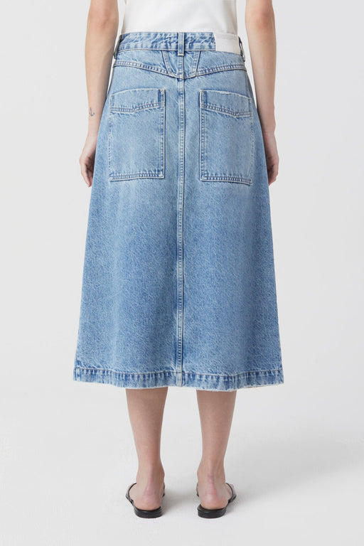 Closed - Low Waisted Skirt in Mid Blue