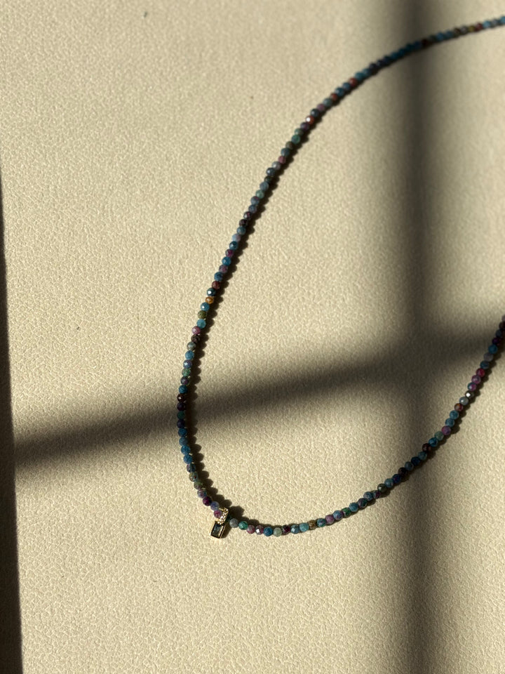 LivElle - Ruby Kyanite Beads w/ CZ Kyanite and Pave Diamonds Pendant