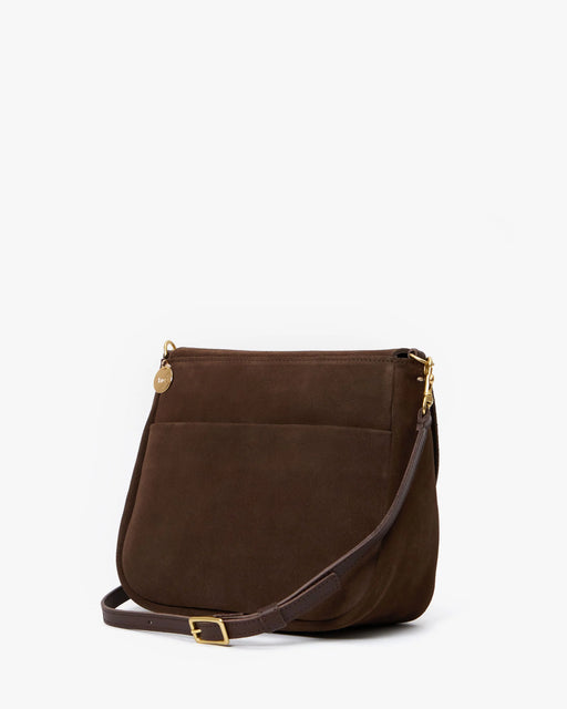 Clare V - Suede Chocolate Turnlock Louis