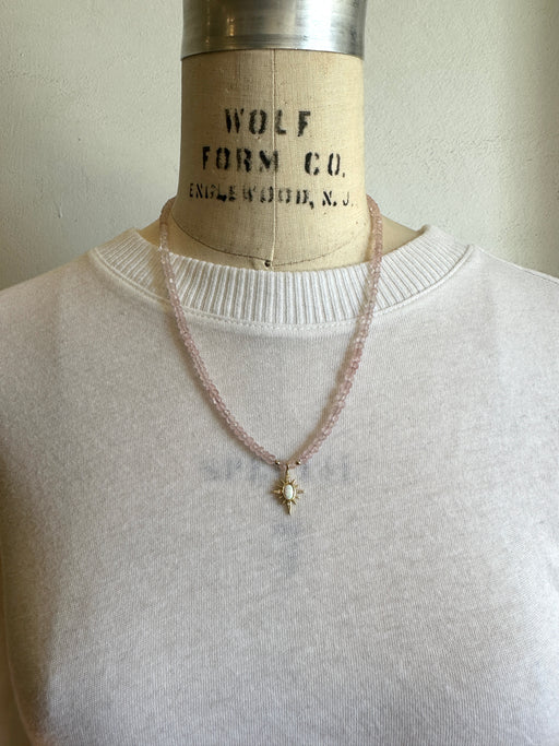 HH - T53 Rose Quartz + Opal Necklace