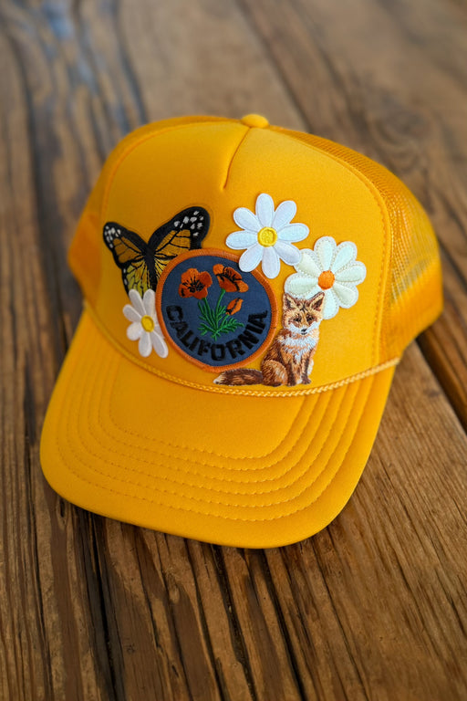 J+C Hats - Golden California Poppy Fox Trucker