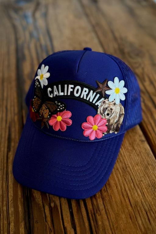 J+C Hats - Royal Blue California Bear Truckee Hat