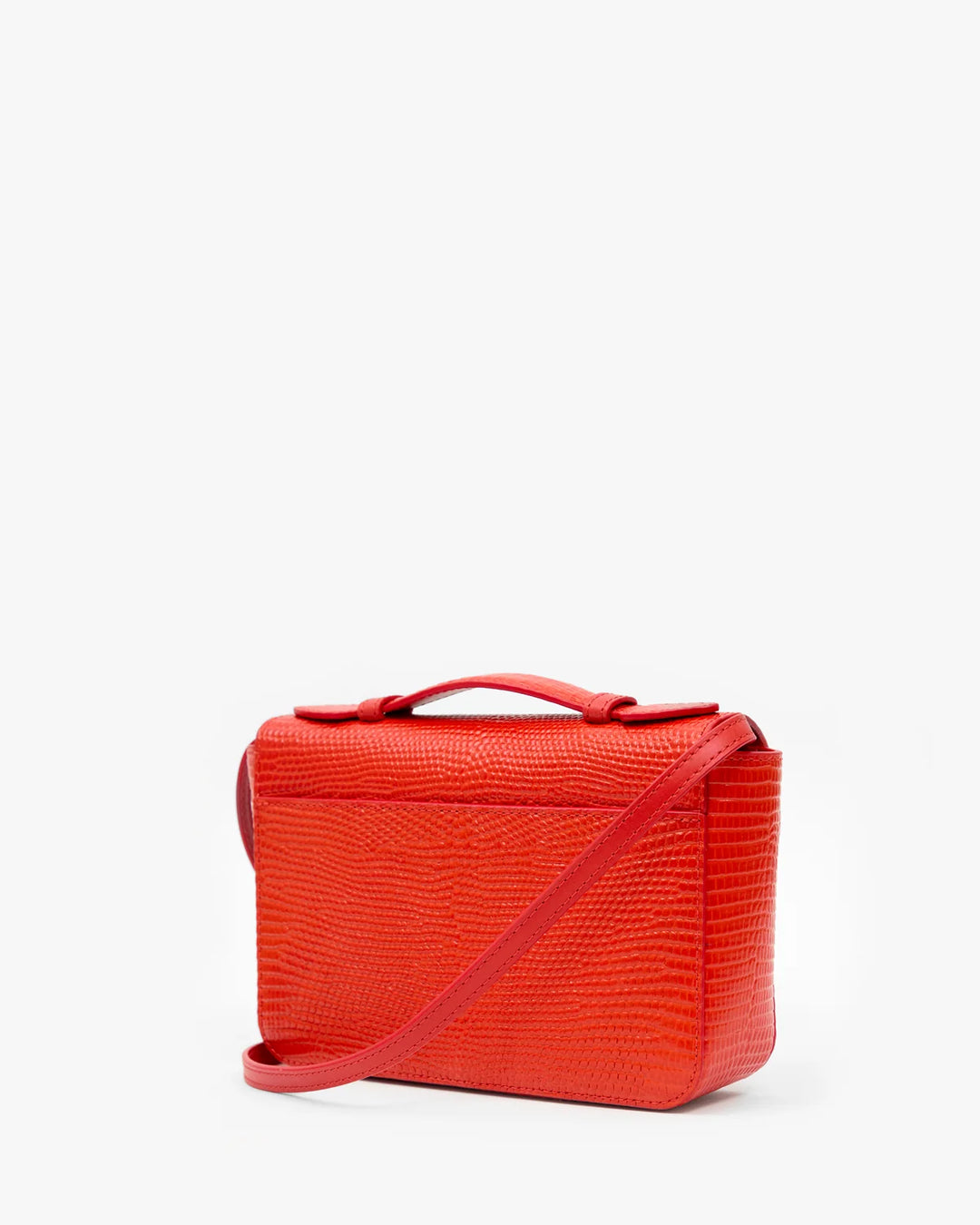 Clare V. - Kathryn Bag Red Embossed Lizard