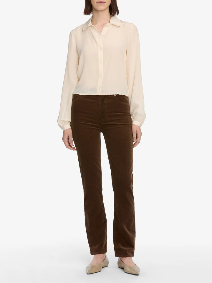 Frame - Bitter Chocolate Le Sleek Straight Corduroy Jean