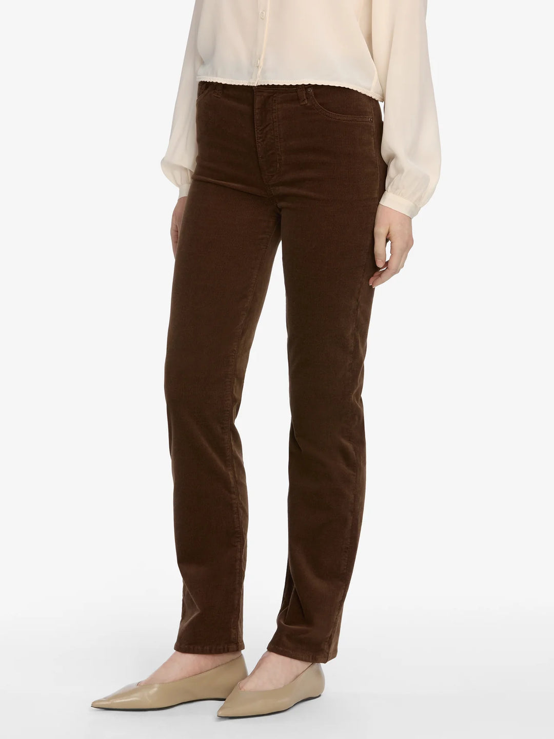 Frame - Bitter Chocolate Le Sleek Straight Corduroy Jean