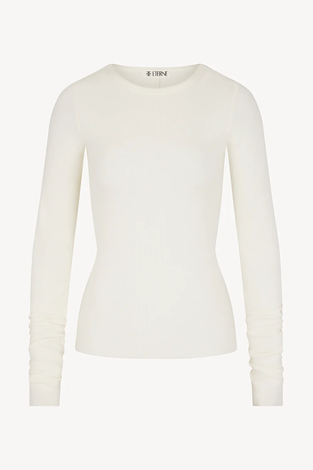 Éterne - Cream Long Sleeve Fitted Top