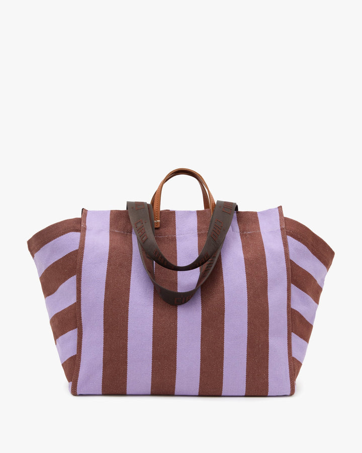 Clare V. - La Cote Tote Jacaranda/Hazelnut Stripe
