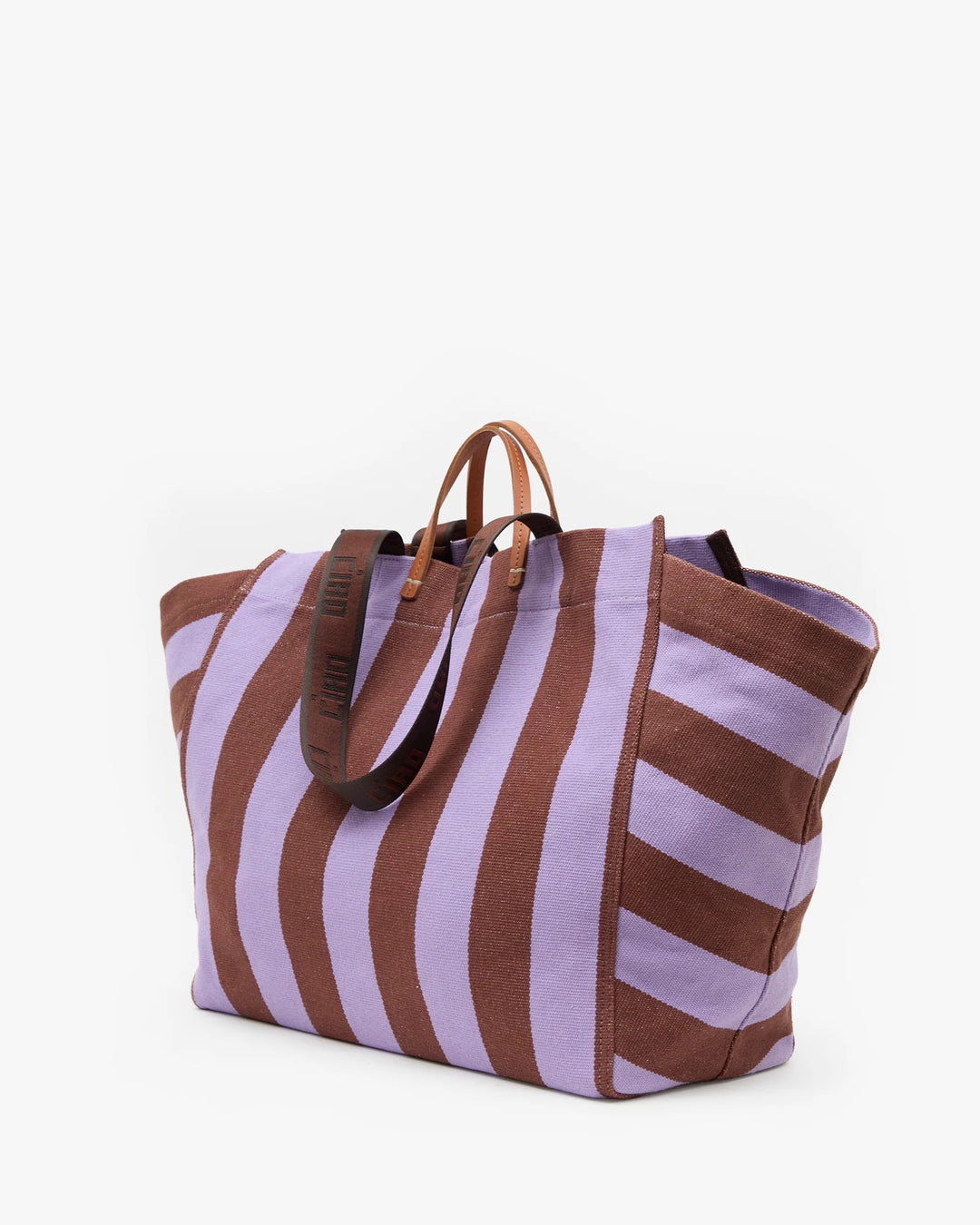 Clare V. - La Cote Tote Jacaranda/Hazelnut Stripe