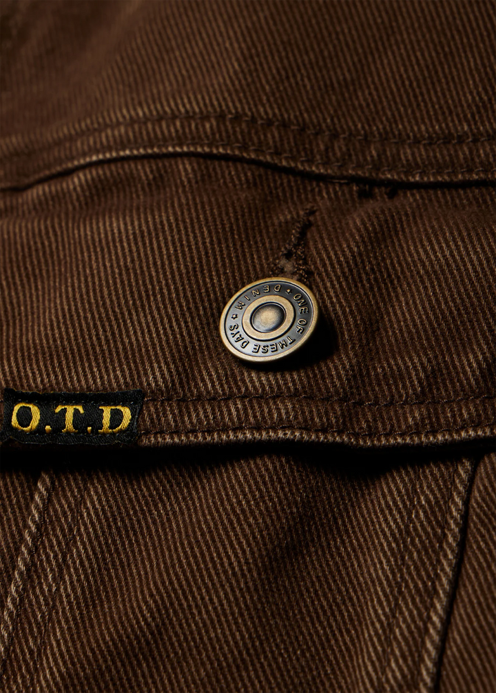One of These Days - Lined Trucker Jacket Washed Brown Denim