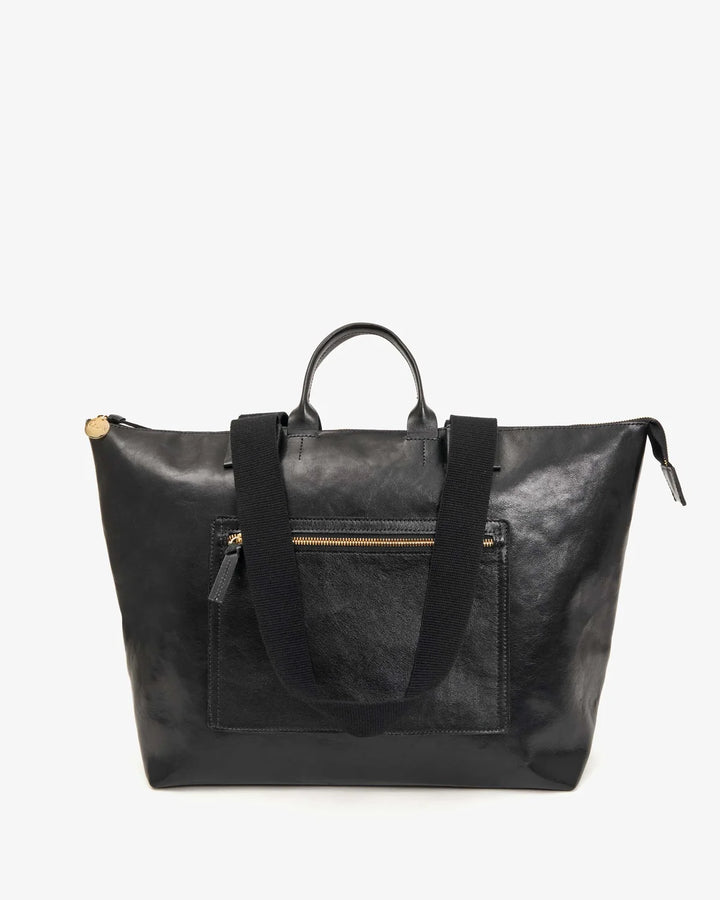 Clare V. - Le Zip Sac Black Rustique w/ Travel Pocket Bag