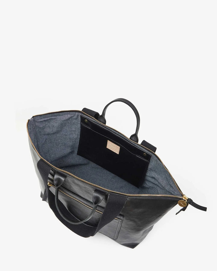 Clare V. - Le Zip Sac Black Rustique w/ Travel Pocket Bag