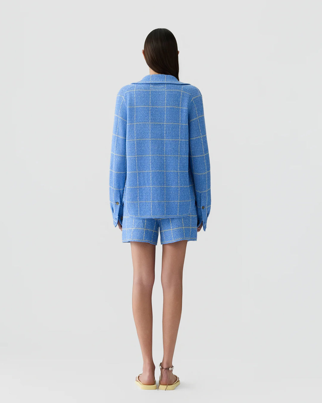 Guest in Residence - Dylan Plaid Shirt Delft Blue Butter