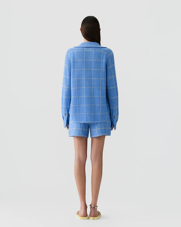 Guest in Residence - Dylan Plaid Shirt Delft Blue Butter