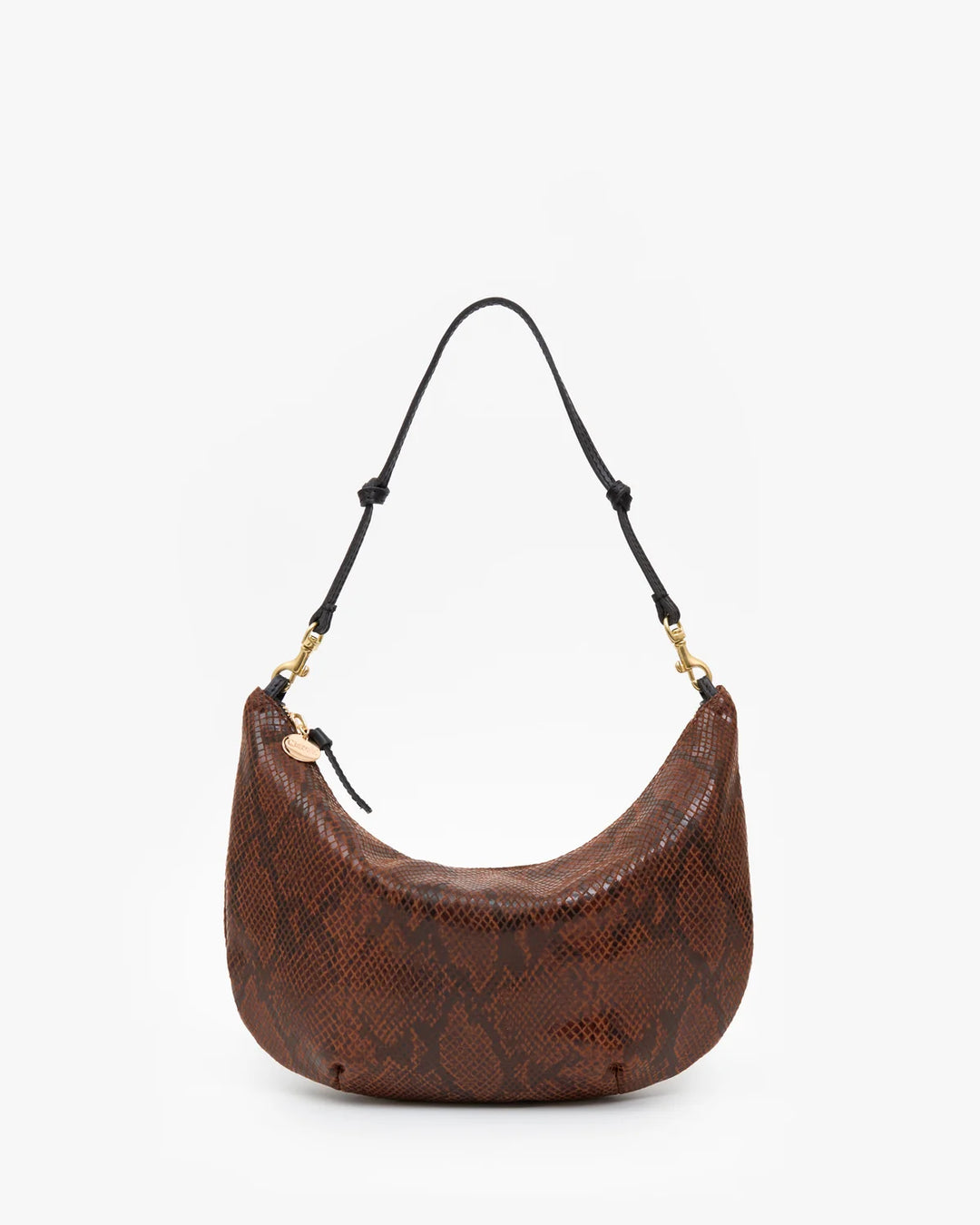 Clare V. - Lune Bag in Auburn Python