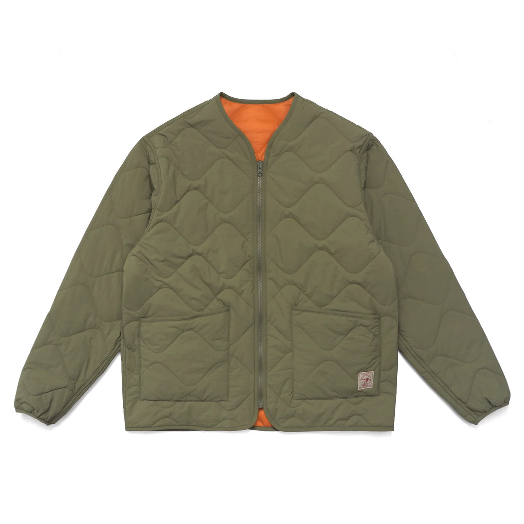 Malbon - Weston Quilted Reversible Liner Jacket in Moss