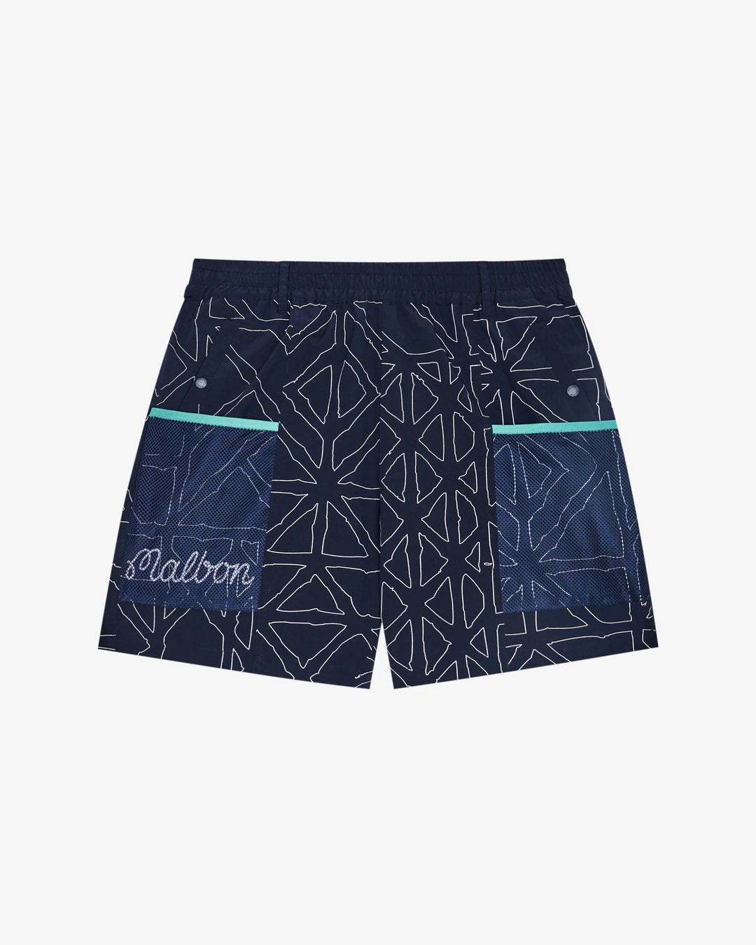 Malbon - Mesh Basket Pocket Shorts in Midnight