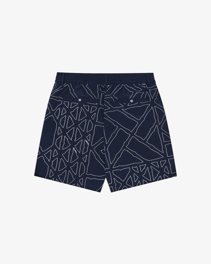Malbon - Mesh Basket Pocket Shorts in Midnight