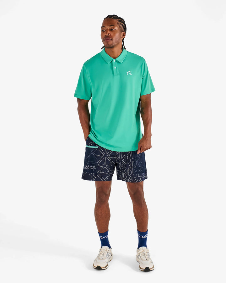 Malbon - Mesh Basket Pocket Shorts in Midnight
