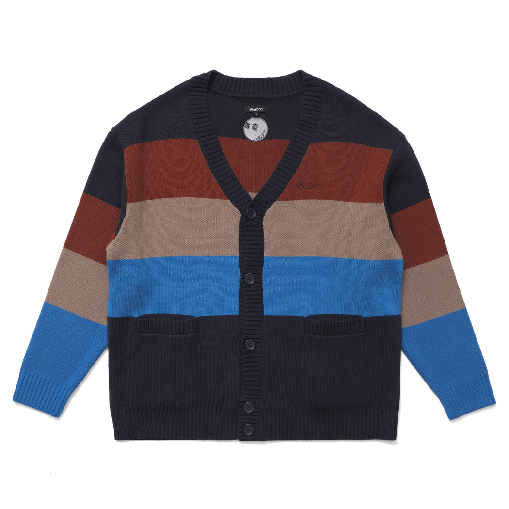 Malbon - Royal/Navy/Rust Fairbanks Cardigan Sweater