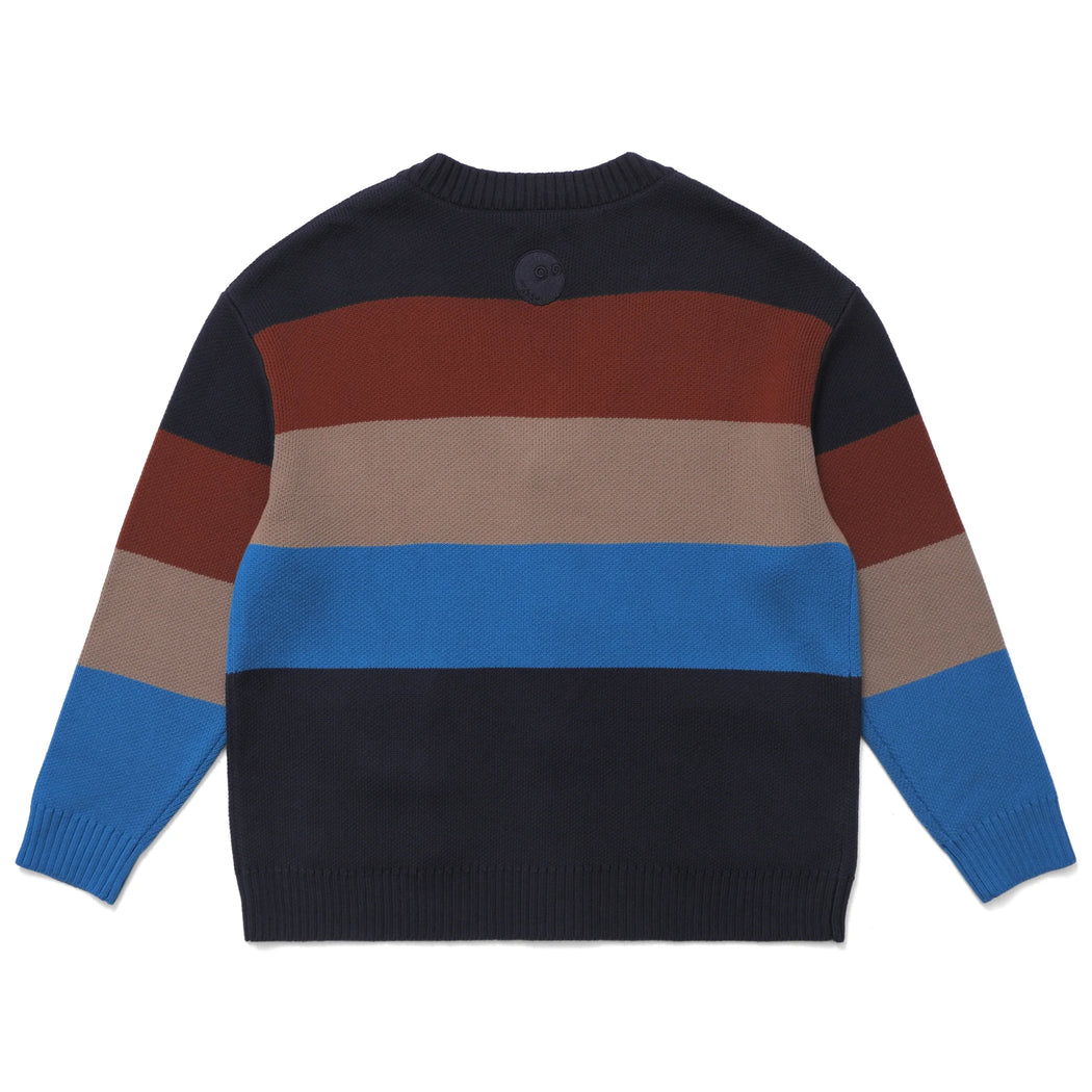 Malbon - Royal/Navy/Rust Fairbanks Cardigan Sweater