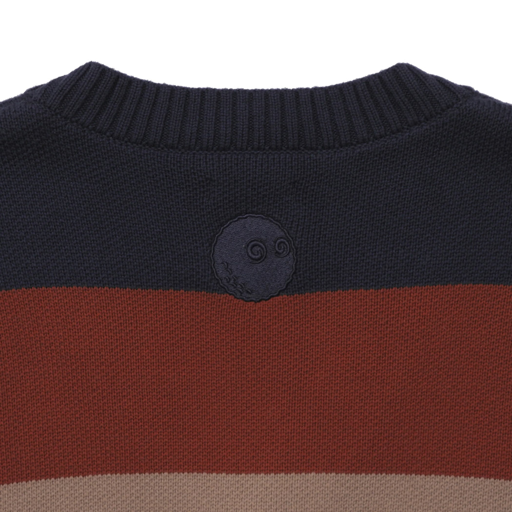 Malbon - Royal/Navy/Rust Fairbanks Cardigan Sweater