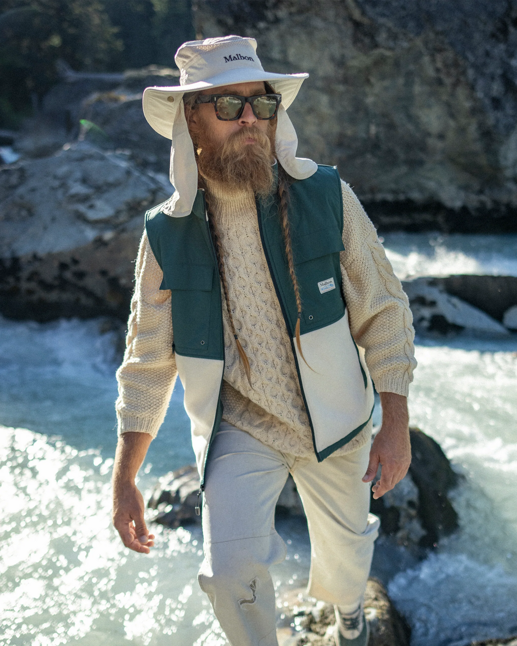 Malbon - Ivory Backcountry Polar Fleece Vest