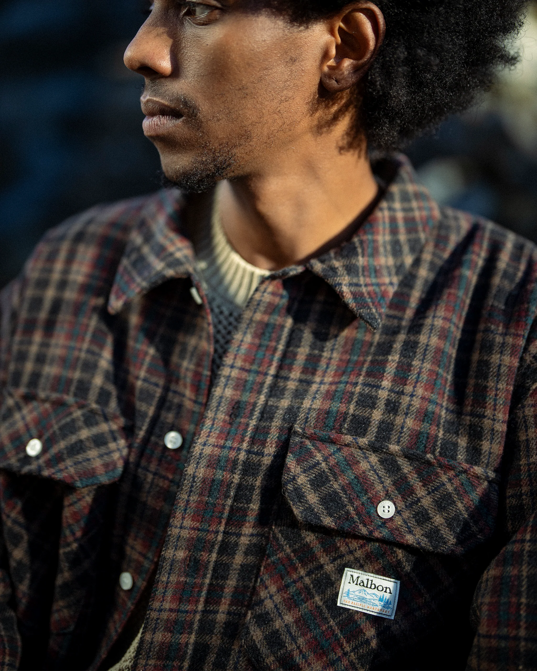 Malbon - Brown Colton Quilted Flannel