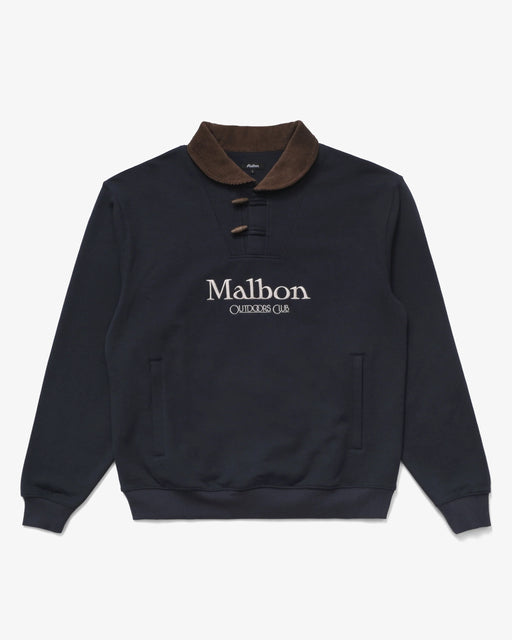 Malbon - Navy Flint Shawl Crewneck