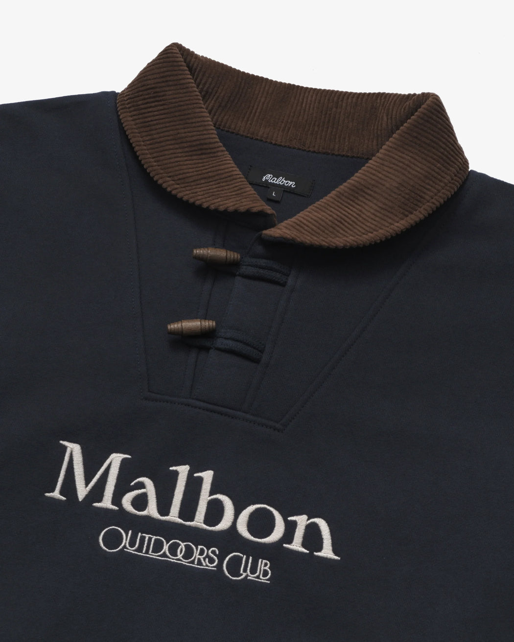 Malbon - Navy Flint Shawl Crewneck