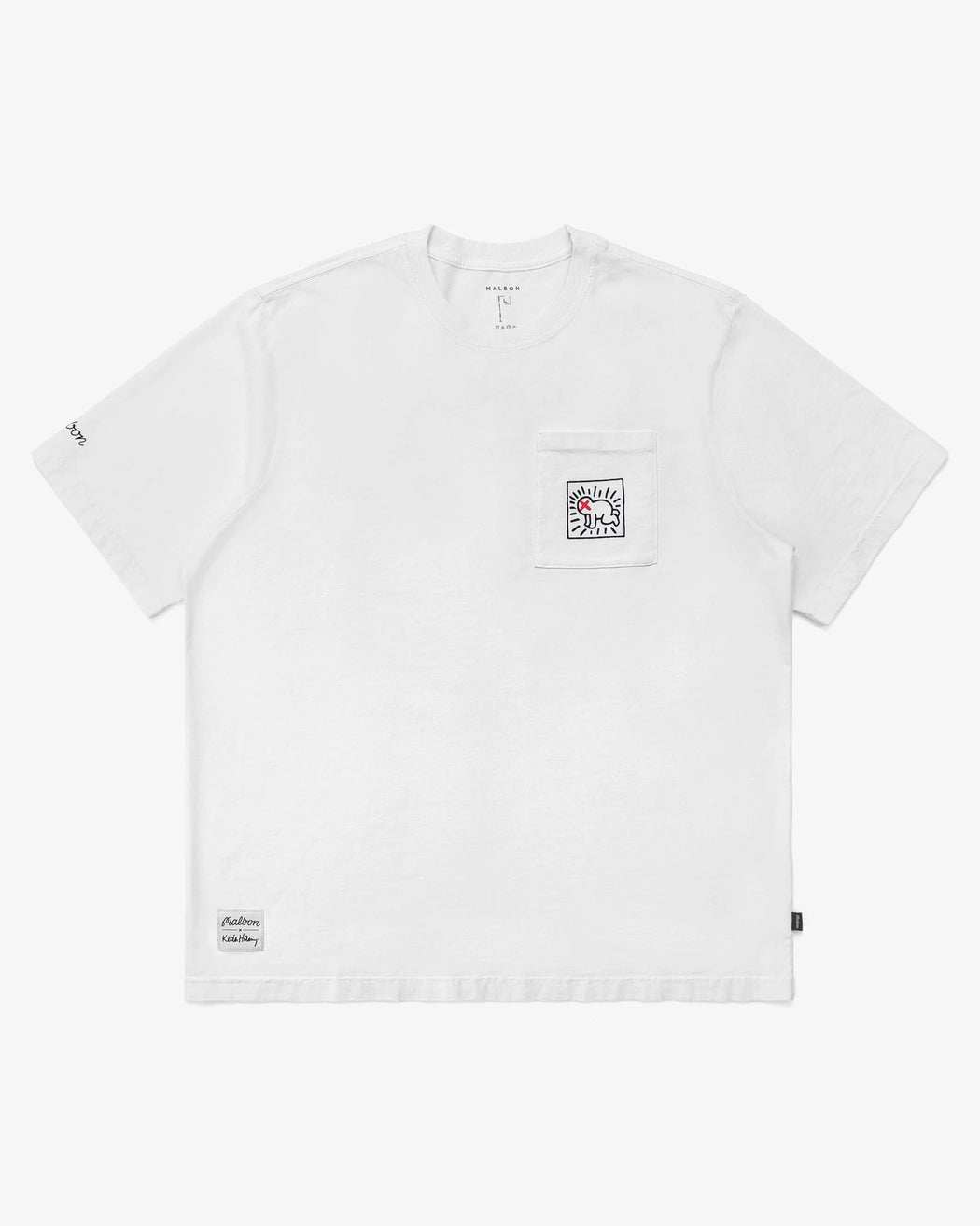 Malbon - White Keith Haring Pocket T-Shirt