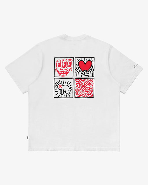 Malbon - White Keith Haring Pocket T-Shirt