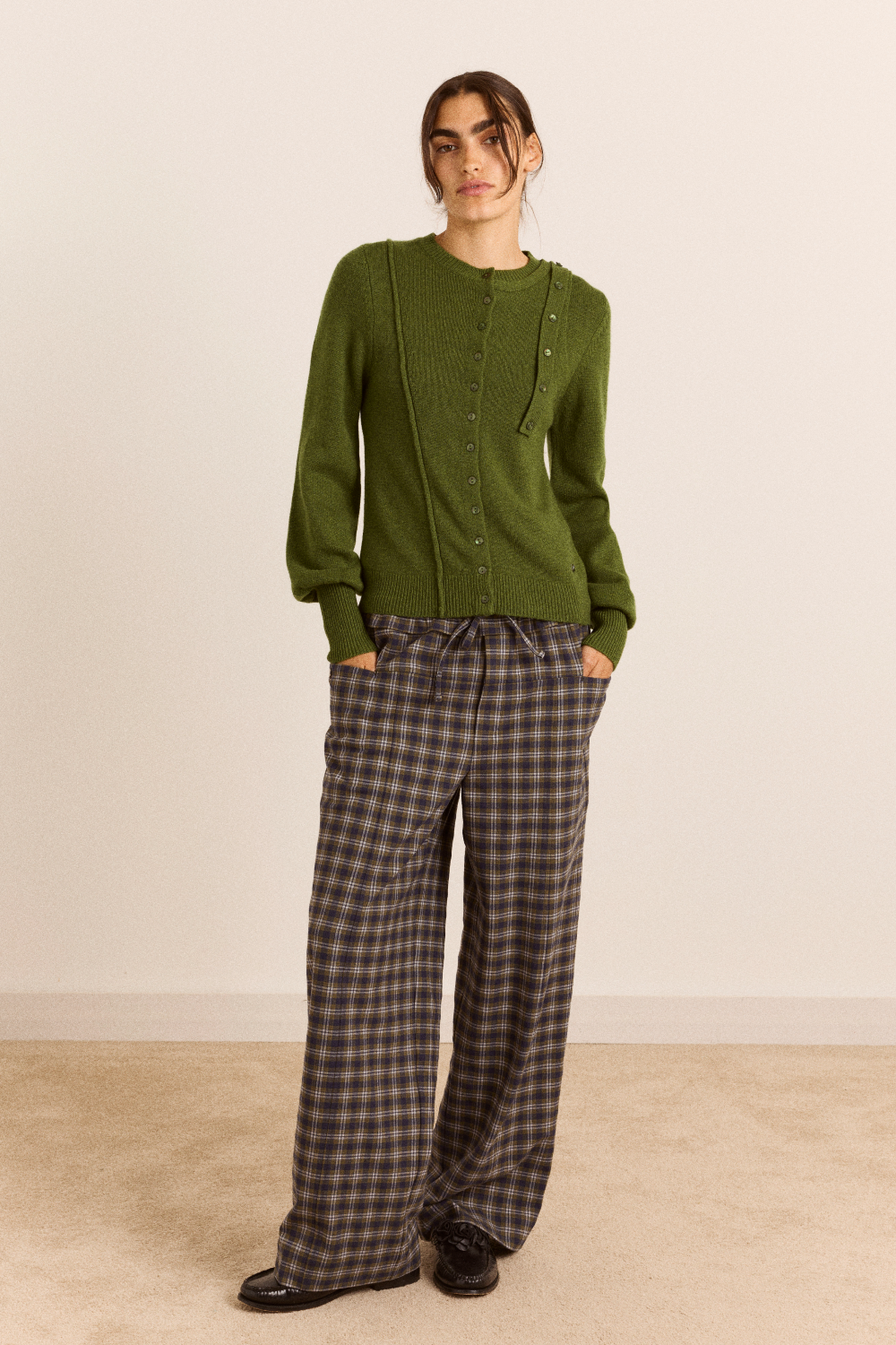 Damson Madder - Marla Wool Cashmere Blend Cardigan - Kalifornia Jean Bar
