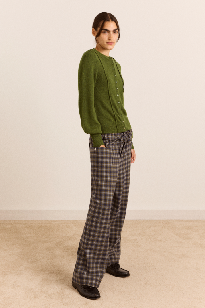 Damson Madder - Marla Wool Cashmere Blend Cardigan - Kalifornia Jean Bar