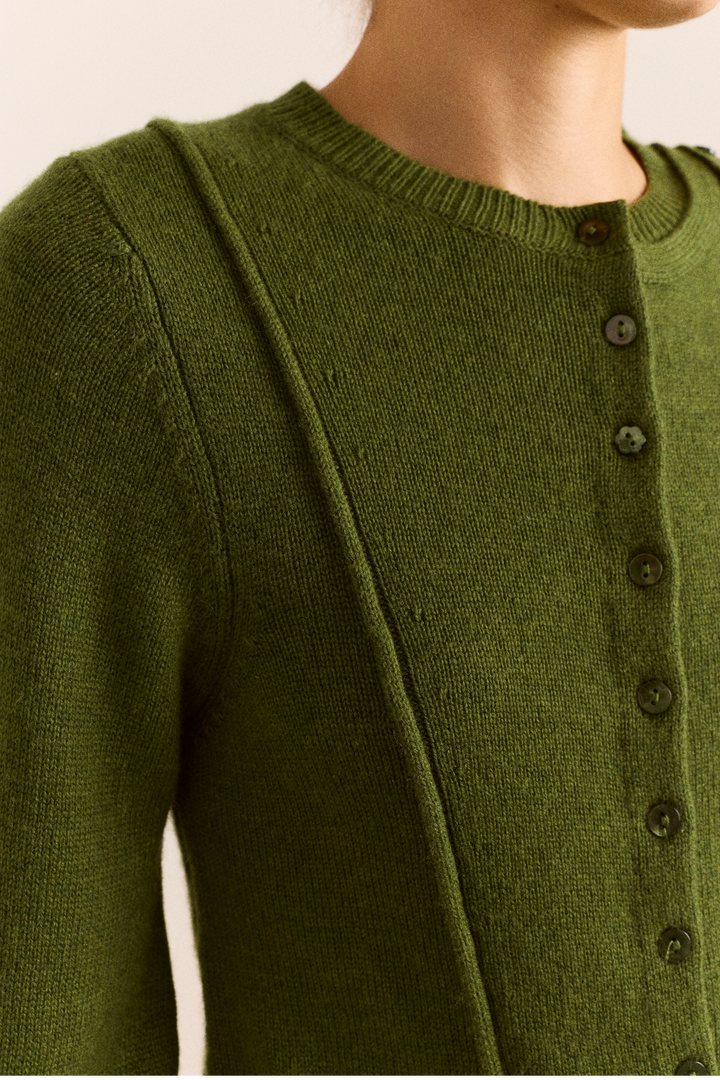 Damson Madder - Marla Wool Cashmere Blend Cardigan - Kalifornia Jean Bar