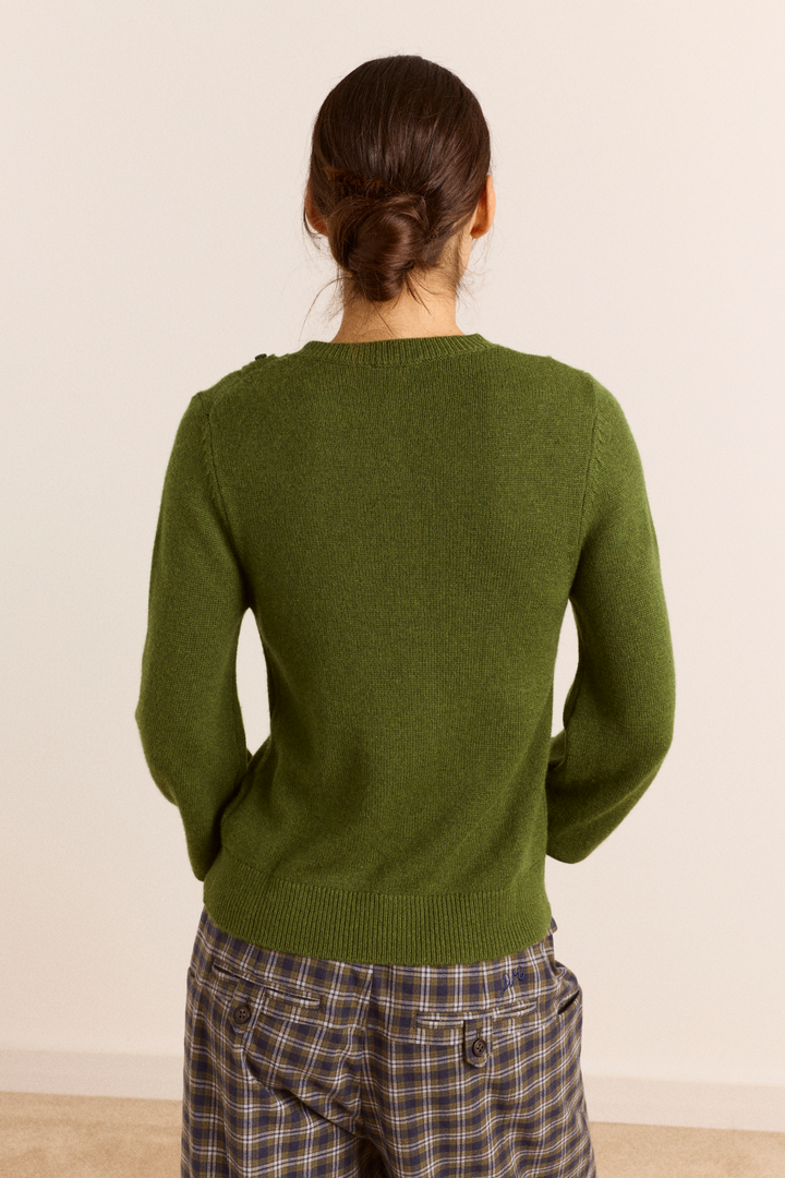 Damson Madder - Marla Wool Cashmere Blend Cardigan - Kalifornia Jean Bar