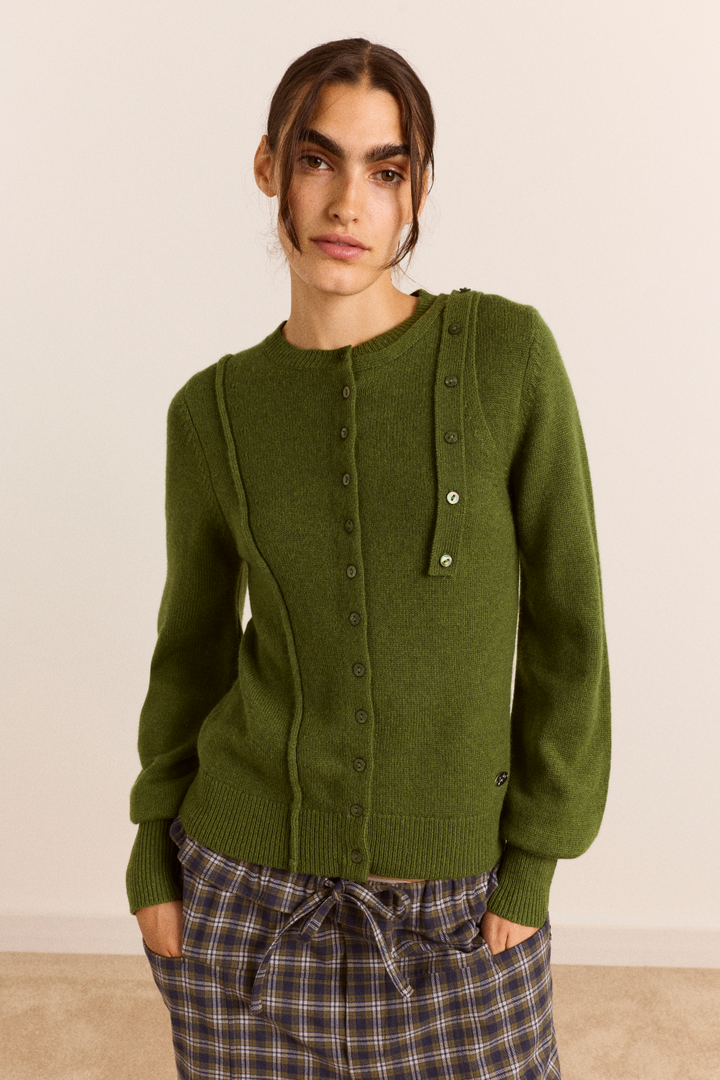 Damson Madder - Marla Wool Cashmere Blend Cardigan - Kalifornia Jean Bar