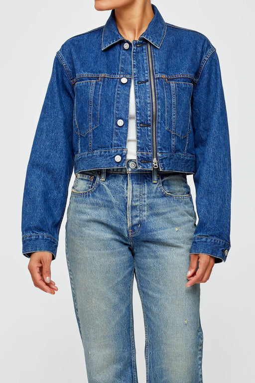 Moussy - Blue Enclave Zip Cropped Jacket