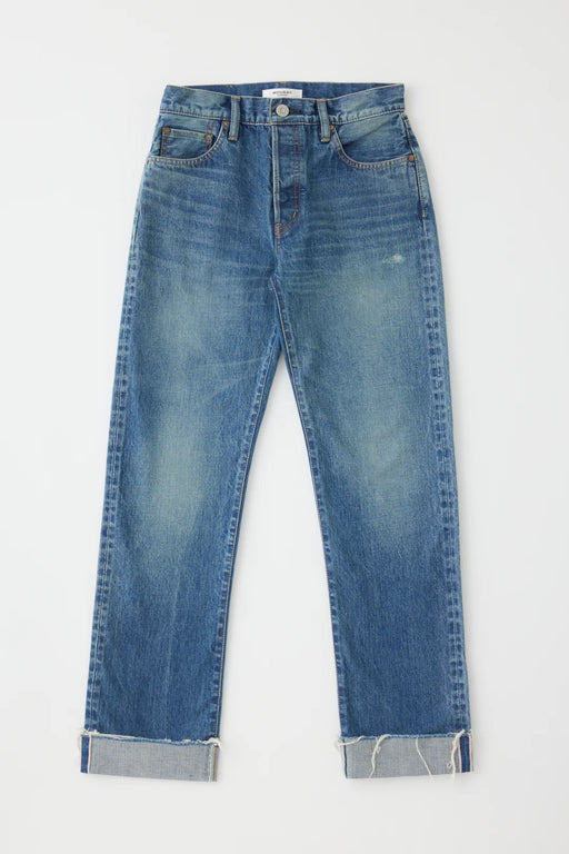 Moussy - Dark Blue Hopewell Selvedge Straight Jean