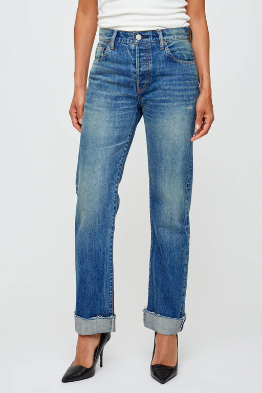 Moussy - Dark Blue Hopewell Selvedge Straight Jean