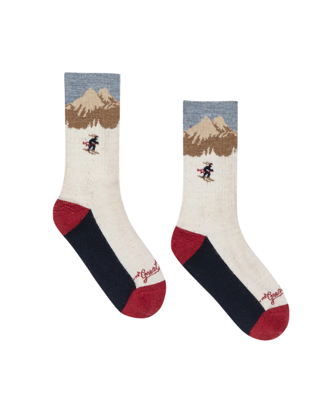 The Great - Ridge Runner Sock in Cream Skier